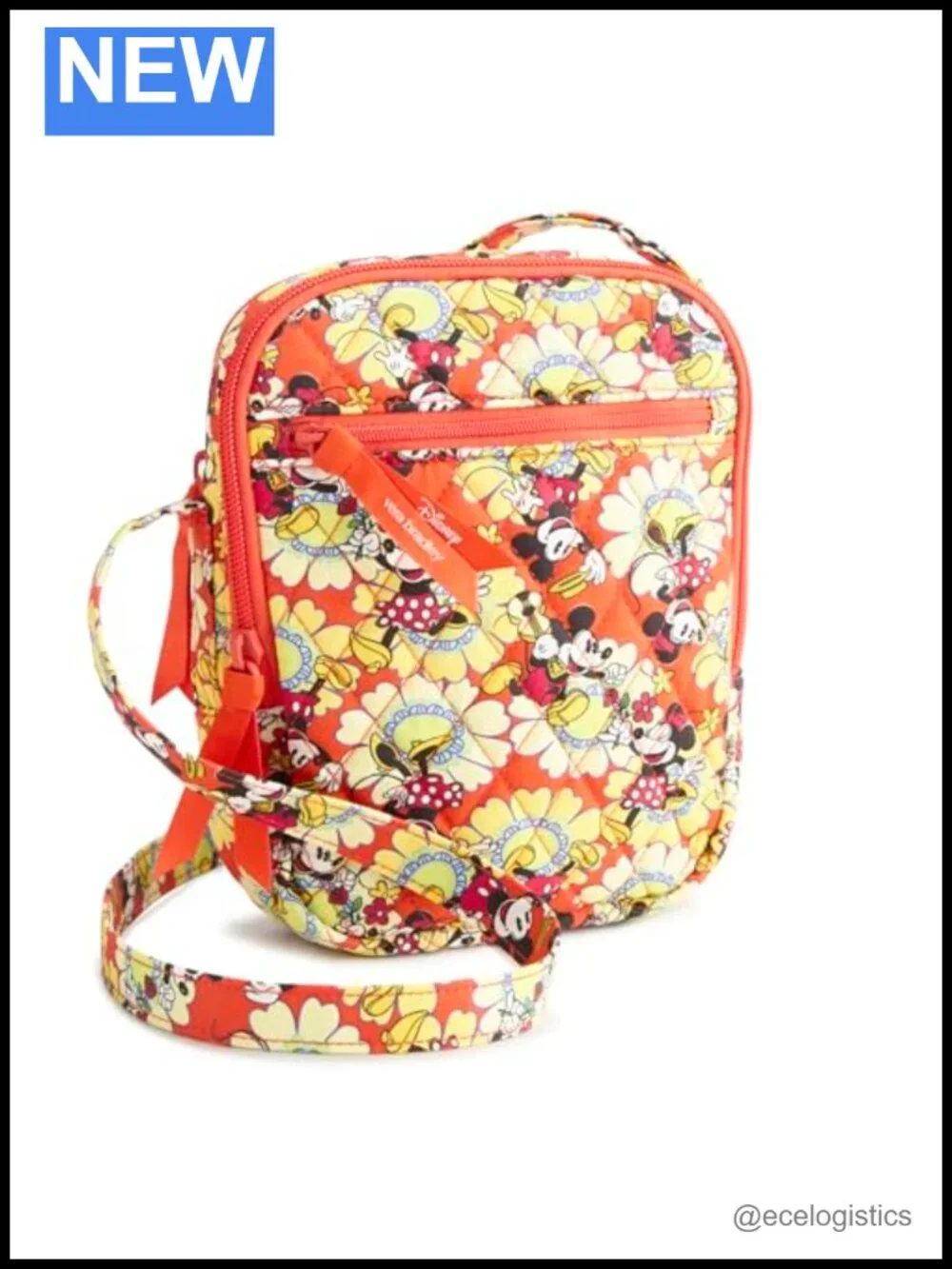 Quilted Cotton Crossbody Bag with Floral Pattern, Adjustable Strap